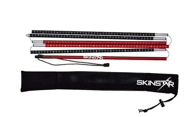 Sonda da valanga SkinStar in alluminio leggero, 260 cm, ripiegata con sacca in nylon