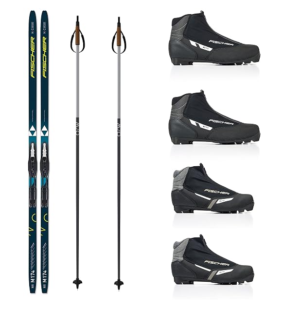 Set classico da fondo Fischer Comfort Cruiser con scarpe e bastoncini, 184 cm
