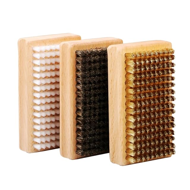 Set DONGKER di tre spazzole per sciolina: nylon, ottone e crine