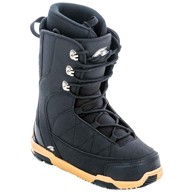 Scarpone morbido da snowboard F2 Concept nero con ganci metallici per i lacci